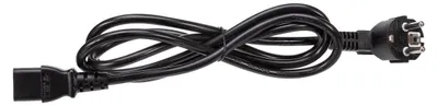 Produktbild von Perel Netzkabel, H05VV-F 3G1, 1.5 m, 10 A/230 V, 2500 W, Typ E/F 90° auf C13, für innen, PVC,