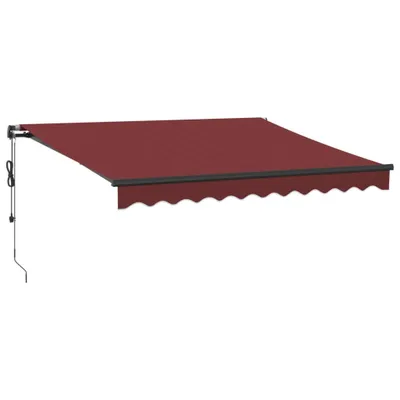 Produktbild von vidaXL Markise Automatisch mit LEDs Weinrot 300x250 cm