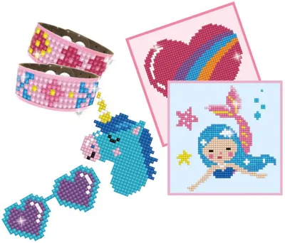 Produktbild von Diamond Dotz Diamond Art Kit, Bastelset für Kinder, Mehrfarbig, 6 Stück(e)