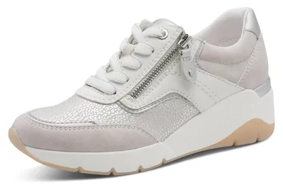 Produktbild von Jana Damen Sneaker Low Vegan 8-23768-46 White/Silver (weiß, 37 EU)