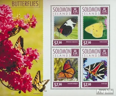 Produktbild von Briefmarken Salomoninseln 2014 Mi 2812-2815 Kleinbogen (kompl. Ausg.) postfrisch Schmetterlinge