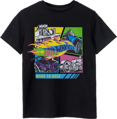 Hot Wheels - Tričko "Made To Race" pre chlapcov NS8144 (116) (čierne)