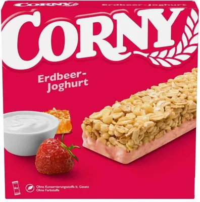 Produktbild von Corny CLASSIC Erdbeer-Joghurt Müsliriegel, 6x25g