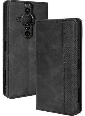 Produktbild von Mobigear Sensation Schutzhülle für Sony Xperia Pro-I – Klapphülle/Etui mit Geldbörsenfunktion – Schwarz