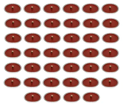 Alu-Fackeln, 40 Stk., Ø 14 cm, rotes Wachs, 3 h Brenndauer