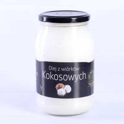 Zdjęcie produktu dla Olej kokosowy z wiórków PREMIUM 900ml Naturini