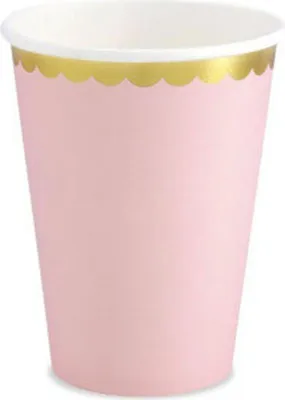 Produktbild von Becher pastell rosa, folienbeschichtet, 220 ml