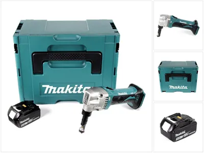 Zdjęcie produktu dla Akumulatorowe nożyce do blachy Makita DJN 161 T1J 18V + 1x akumulator 5.0Ah + Makpac - bez ładowarki
