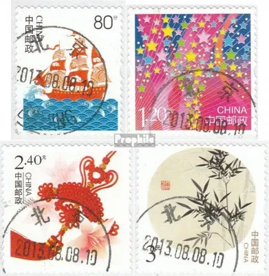 Produktbild von Briefmarken Volksrepublik China 2013 Mi 4498-4501 (kompl.Ausg.) gestempelt Grußmarken