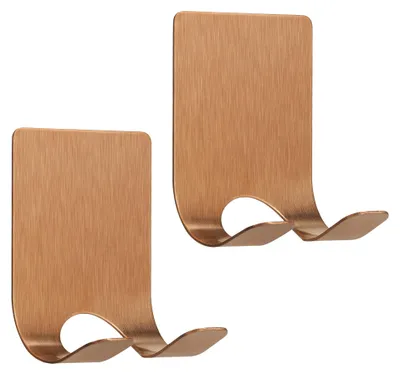 Produktbild von kwmobile 2x selbstklebende Halterung für Rasierer - für versch. Oberflächen - Nassrasierer Halter Set - Wand Haken Rosegold