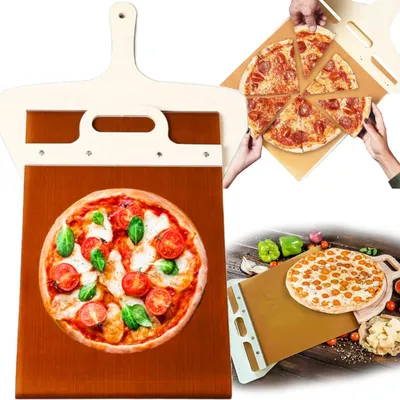 Immagine prodotto di Pala Professionale Quadrata XXL per Pizza e Pane con Rivestimento Teflonato