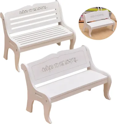 Produktbild von Miniatur Gartenbank zur Dekoration - Holz - 2 Stück