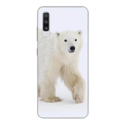 Produktbild von MuchoWow® Handyhülle Schutzhülle Hülle für Samsung Galaxy A70 Eisbär - Schnee - Weiß Silikon Softcase Handy Hülle - Schutzhaube