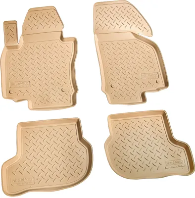 Obrázok produktu pre 3D gumové rohože pre VW Golf V + VI | BJ 2003 - 2012 | béžové s okrajom