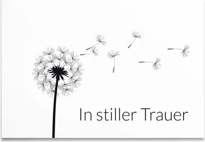 Produktbild von Friendly Fox Kondolenzkarten mit Umschlag, 12 Trauerkarten mit Umschlag Pusteblume, Beileidskarten für Todesfall, Anteilnahme Karte Beileid