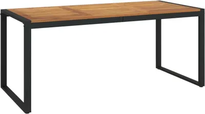 Image de vidaXL Table de jardin avec piètement en U 180x90x75 cm Bois d'acacia massif