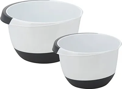 Immagine prodotto di Set di due ciotole per mescolare/servire Excellent Houseware, polipropilene, nero/bianco