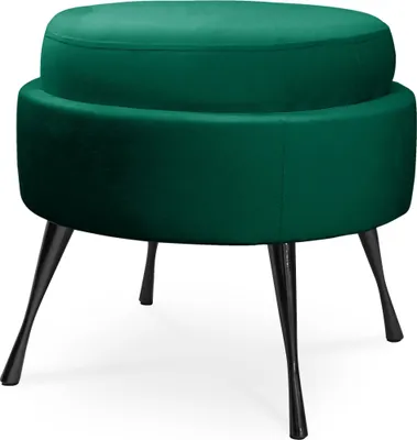 Image de BETTSO, repose-pieds élégant, modèle MUSZELKA, couleur vert sur pieds noirs