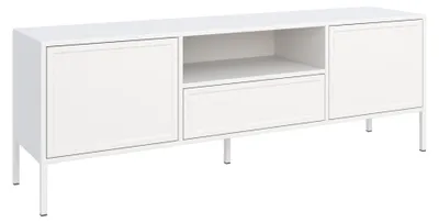 Produktbild von Selsey Velveto - TV-Lowboard 2-türig mit Schublade & Fach, Weiß, 160 cm