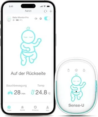 Produktbild von Sense-u Baby Atemüberwachung, Monitor- und Rollover-Bewegungssensor