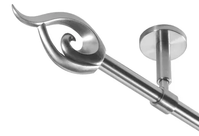 Produktbild von Gardinenstange mit Deckenhalterung Ø 16mm I echtes Edelstahlrohr I 1-läufig D11