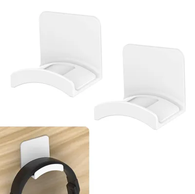 Produktbild von Kopfhörerhalter Kopfhörerständer Headset-Halterung - TPU - Weiß - 2 Stück - Für Schreibtisch und Wand
