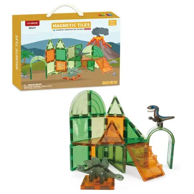 Obrázek produktu pro Magnetická stavebnice Dinosaurus sada 28ks - Magnetické dlaždice