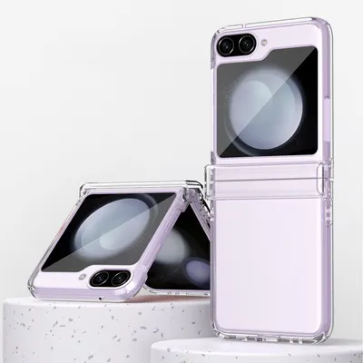 Obrázek produktu pro Pouzdro pro Samsung Galaxy Z Flip 5 Matné tvrdé PC, nárazuvzdorné pouzdro s ochranou pantu Průhledný
