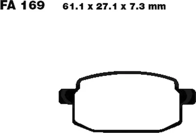 Image de Plaquettes de frein avant pour Fantic Grinta 50, année de fabrication 1995-1996 - Plaquettes de frein EBC - Neuf