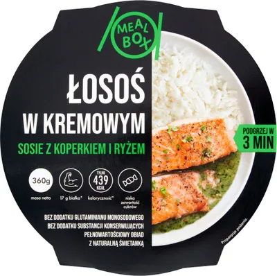Produktbild von Meal Box Łosoś W Kremowym Sosie Z Koperkiem I Ryżem 360 G