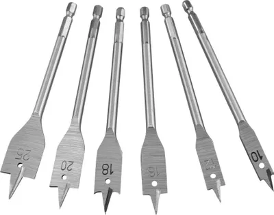 Zdjęcie produktu dla EXTOL CRAFT 1170 Wiertło płaskie do drewna, zestaw 6 sztuk, O 10-25x150mm