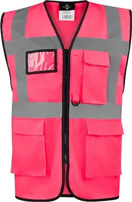 Immagine prodotto di Korntex KXCMF | Gilet di sicurezza multifunzionale Comfort Executive Hamburg - Colore: Rosa neon - Taglia: M