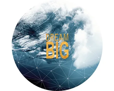 Produktbild von Glasbild Dream Big II GLR070 Ø 20 cm