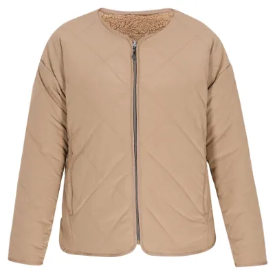 Produktbild von Damen Jacke aus der Maritime Kollektion, wendbares Design, lockere Passform, beige, Größe M