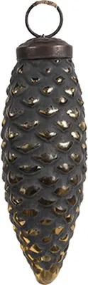 Immagine prodotto di Clayre & Eef Guaina di Natale 5x3x11 cm in vetro nero