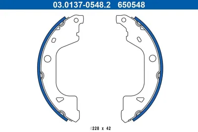 Produktbild von ATE Bremsbackensatz Trommelbremse Hinten für RENAULT Captur II 228mm 03.0137-0548.2
