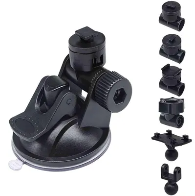 Immagine prodotto di Supporto a ventosa per dashcam - 360 gradi orientabile - 10 adattatori - Compatibile con la maggior parte delle dashcam
