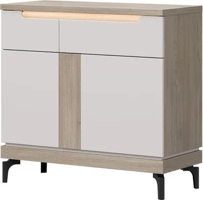 Produktbild von Aston An02 Kommode Wohnzimmerschrank 90X89X39 Cm Eiche Cremona/Kaschmir