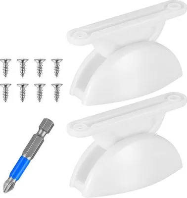 Productafbeelding van Deurvergrendeling - wit - deurhouder - camper caravan boot - camping - 2 stuks