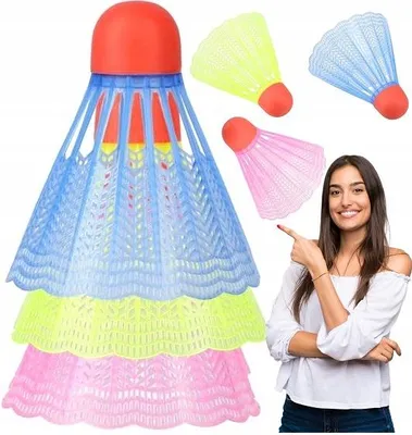 Produktbild von NILS NBL6013 Nylon-Federbälle Farbig 3 Stück