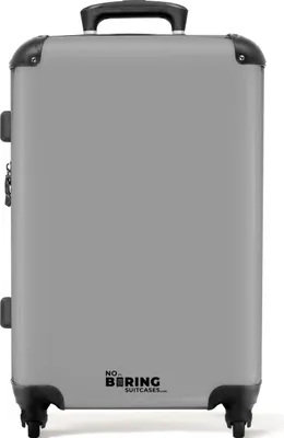 Produktbild von NoBoringSuitcases.com - Großer Koffer grau - Reisekoffer mit 4 Rollen XL - Rolltrolley 72 Liter - Rollkoffer groß leicht - Geräumiger Gepäckkoffer 20kg - Erwachsenenkoffer mittel - Originelles Geschenk für Männer - Koffer mittelKoffer Mittelgroß 67x43x25 cm, 72L,