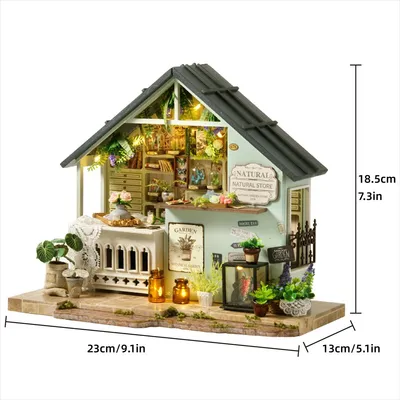 Produktbild von 3D-Puzzle Miniaturhaus Modellbausatz Pflanzenstudio