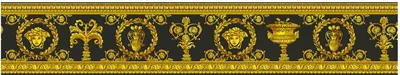 Produktbild von Profhome 343051-GU Exklusive Luxus Tapete Barock matt gold gelb schwarz 0,45 m2