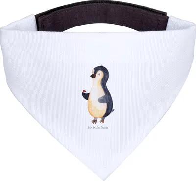 Produktbild von Mr. & Mrs. Panda Tuch Pinguin Marienkäfer - Weiß - Geschenk, kleines Halstuch, Kleine Wunder, Hund, Für Hunde, Hundehalstuch, Liebe, Aufmerksam, Pinguine