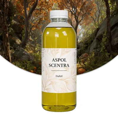 Produktbild von Aspol Scentra Kürbiswald UFIREADY Duftöl für Kerzen 1000 ml, KI-generiertes Bild