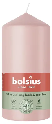 Zdjęcie produktu dla Świeca filarowa Bolsius różowa 12 cm Ø 5,8 cm