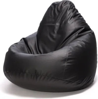Obrázek produktu pro Ecopuf Fuzzy, sedací vak, sedací vak z umìlé kùže, 80x110, Èerná E14, 80x110