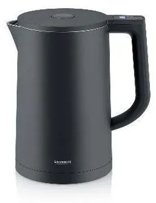 Immagine prodotto di Bollitore elettrico SEVERIN WK3483, capacità 1,7L, 2200W, temperatura regolabile fino a 100°C, colore nero opaco