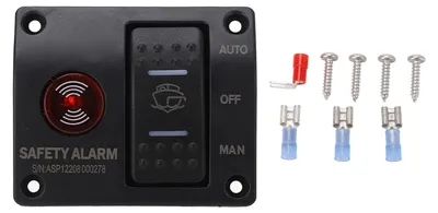 Produktbild von 3-Wege-Bilgenpumpenschalttafel Man Off Auto Float mit LED-Licht für Schiffe und Yachten DC12V
