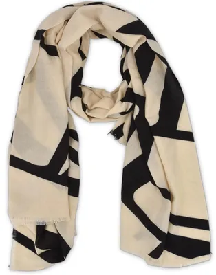 Produktbild von styleBREAKER Damen Schal mit Graphic Lines Muster | Weicher XXL Winterschal | Großes Tuch mit geometrischem Linien Design, Stola, Herbst Winter Accessoire